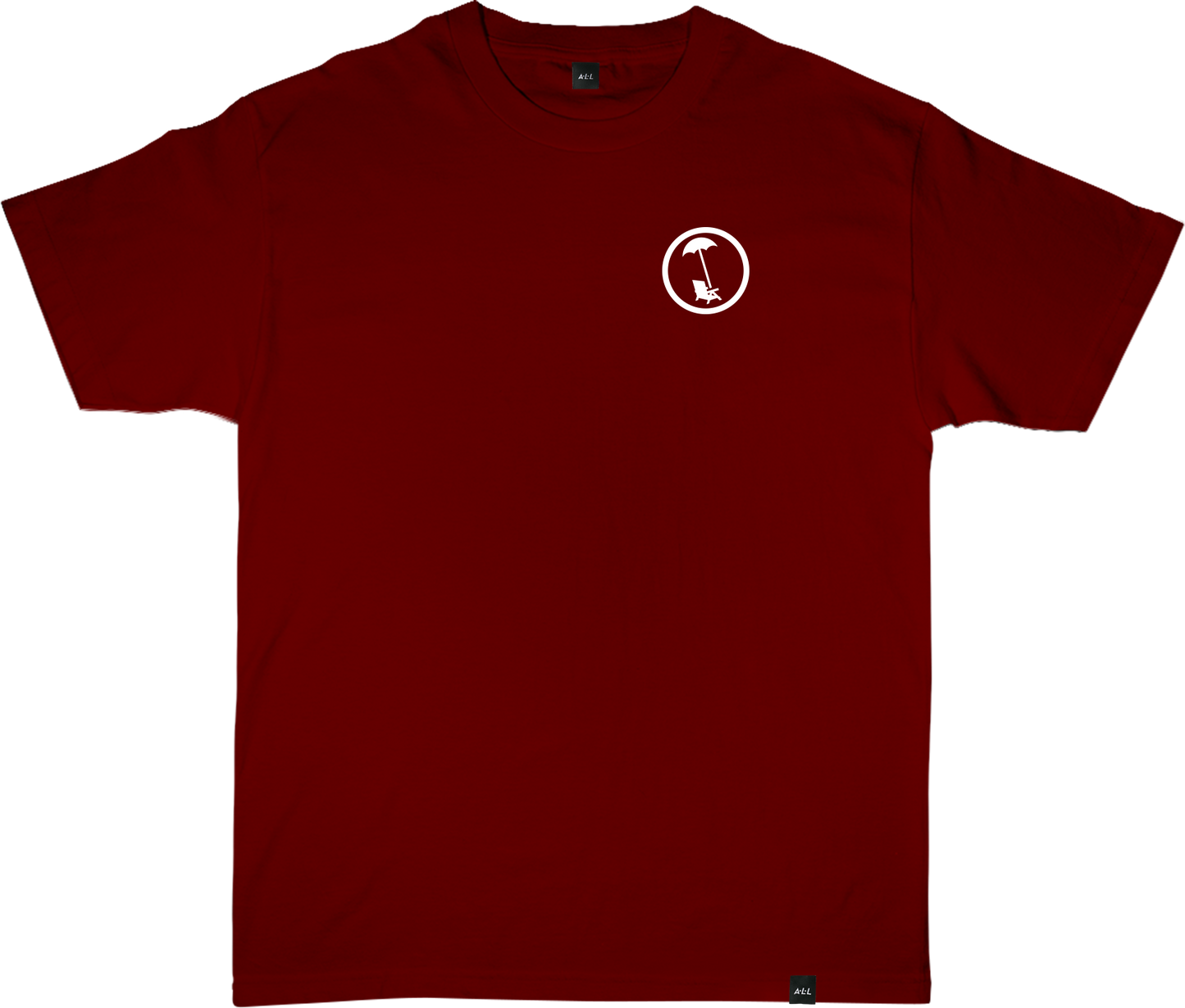 BEACHY CORE LOGO TEE IN BURGHUNDY