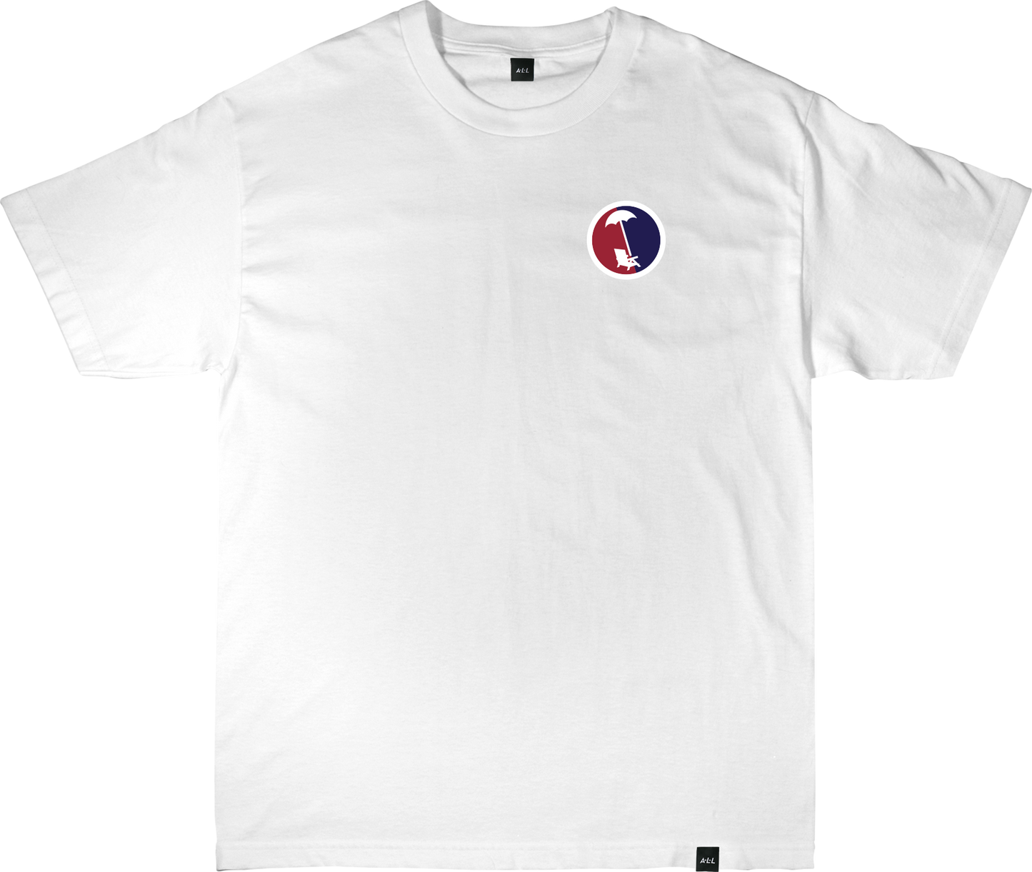 BEACHY SPLIT TEE IN WHITE