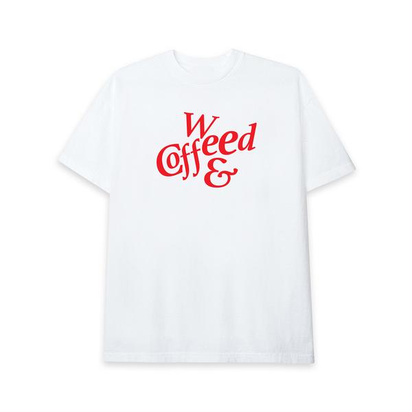 COFFEE & WEED TEE IN WHITE