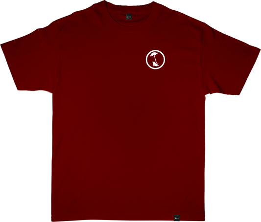 BEACHY CORE LOGO TEE IN BURGHUNDY