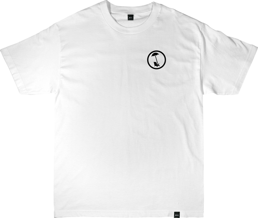 BEACHY CORE LOGO TEE IN WHITE