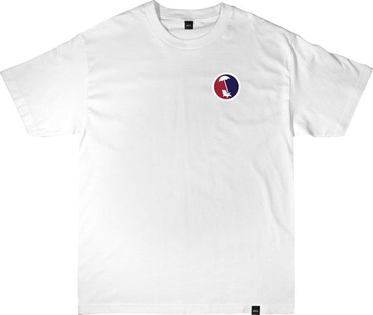 BEACHY SPLIT TEE IN WHITE