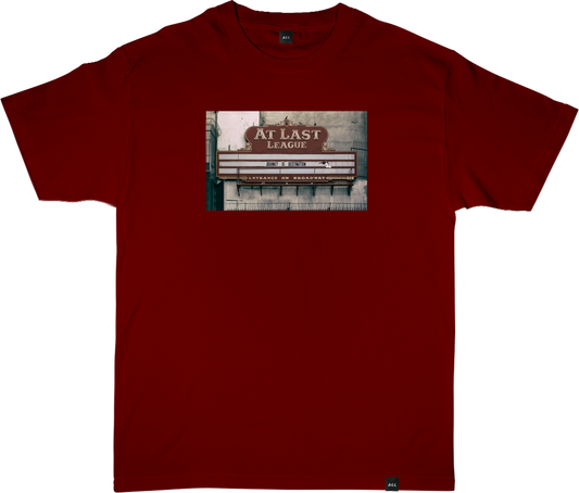 LOS "A" TEE IN BURGHUNDY